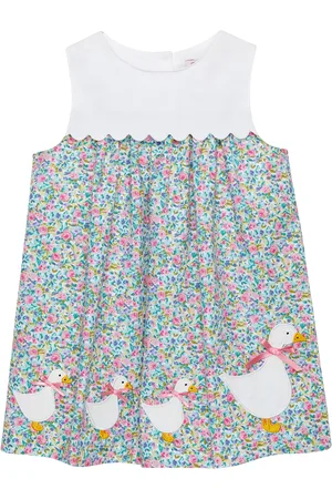 FrenchTrotters Baby Lillian Duck Cotton Floral A-Line Dress