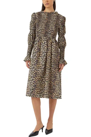 Y.A.S Chemma Smock Leopard Print Dress