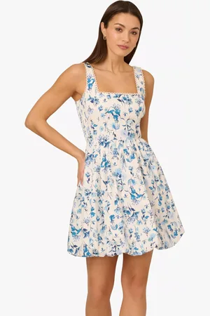 Adrianna Papell Adrianna by Floral Bubble Hem Mini Dress