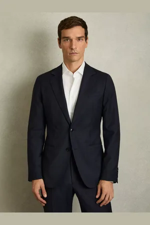 Reiss Hatch Wool Blend Tailored Fit Suit Jacket