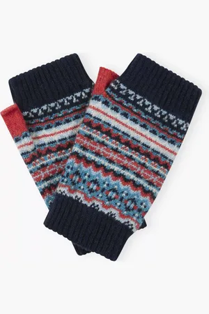 BRORA Fair Isle Pure Cashmere Wrist Warmers