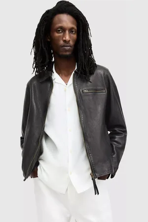 AllSaints Miller Zip Up Leather Jacket
