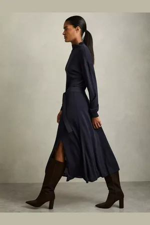 Reiss Petite Alina Belted Jumper Dress