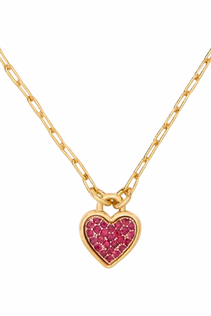 Kate Spade Pave Heart Pendant, Gold