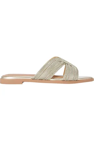 Kurt Geiger Pose Metallic Flat Sandals
