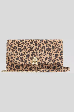 L.K. Bennett Aria Suede Leopard Print Cluch Bag