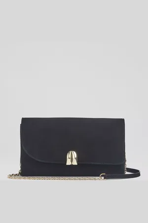 L.K. Bennett Aria Leather Cluch Bag, Black