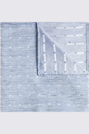 Moss Silk Linen Polka Dot Pocket Square