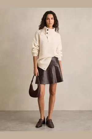 Reiss Charlie Pure Leather Mini Skirt