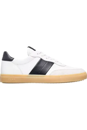 Clae Davis Leather Side Stripe Trainers