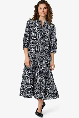 Noa Noa Aie Botanical Print Tiered Midi Dress