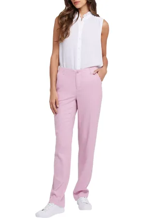 NYDJ Marilyn Straight Linen Blend Trousers