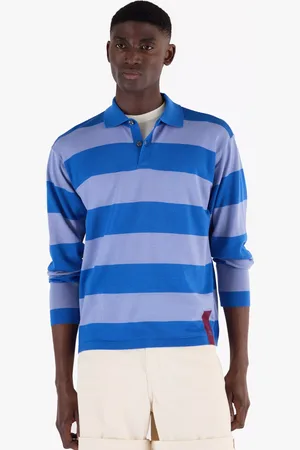 JOHN SMEDLEY Unisex Stripe Rugby Shirt