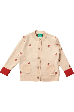 Little Green Radicals Baby Strawberry Knit Pure Organic Cotton Cardigan