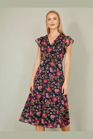 Yumi Floral Skater Midi Dress