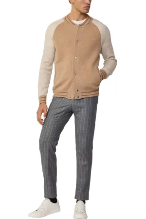 Hackett Merino Wool Double-Faced Raglan Sleeve Knit Bomber