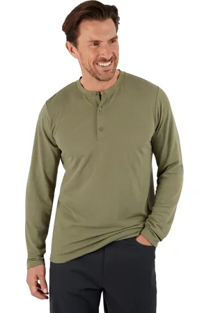 ROHAN Newlyn Linen Blend Regular Fit Long Sleeve Henley T-Shirt