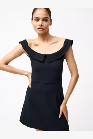French Connection Whisper Collar Mini Dress