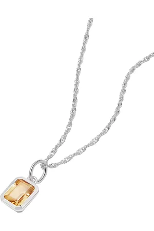 Daisy London Birthstone Pendant Necklace, Silver