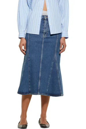 Sisley Flared Denim Skirt