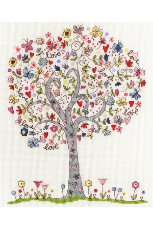 Bothy Threads Love Tree Cross Stitch Kit