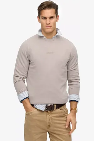 Superdry Cotton Blend Micro Logo Crew Sweatshirt