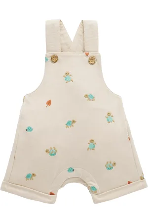 Purebaby Baby Organic Cotton Broderie Dungarees