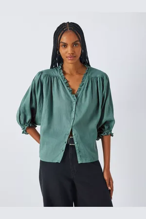 AND/OR Katya Ruffle Shirt, Deauville Mauve