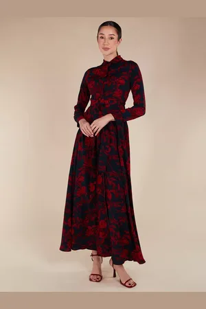 AAB Burning Rose Shirt Maxi Dress