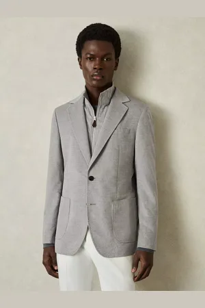 Reiss Patch Gilet Insert Single Breasted Blazer