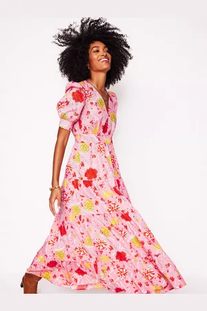 Boden Bella Floral Puff Sleeve Maxi Dress