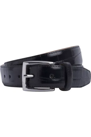 Hackett Leather Crocodile Stamped Belt