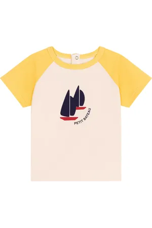 Petit Bateau Baby Cotton Colour Block Sailing Short Sleeve T-Shirt