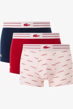 Lacoste Hearts Logo Waistband Trunks, Pack of 3