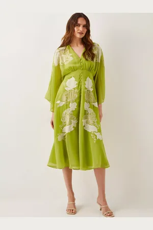 Monsoon Tilly Embroidered Floral Midi Dress