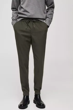MANGO Slim Fit Adjustable Drawstring Trousers