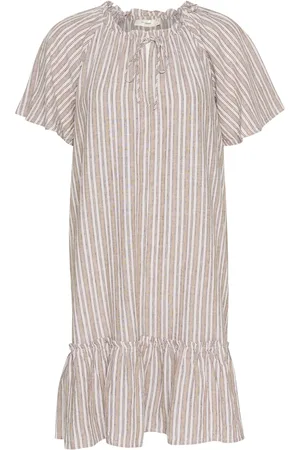 INWEAR Ellie Stripe Linen Blend Dress