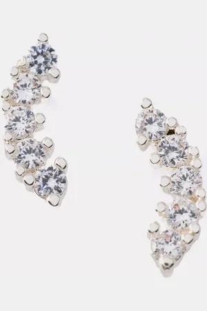mint&berry Cubic Zirconia Climber Earrings