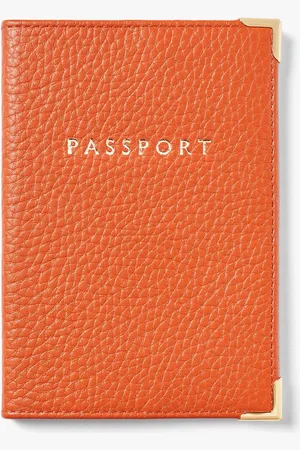 ASPINAL OF LONDON Pebble Leather Passport Cover