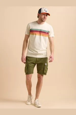 Brakeburn Cotton Regular Fit Short Sleeve Chest Stripe T-Shirt