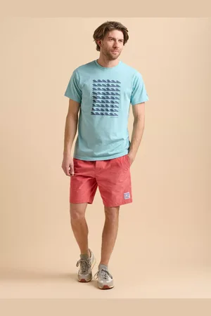 Brakeburn Cotton Regular Fit Short Sleeve Waves Graphic T-Shirt