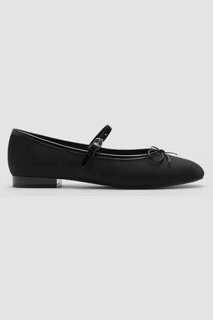 MANGO Cassie Mary Jane Bow Ballerina Pumps