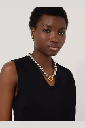 Jigsaw Statement Beaded Necklace