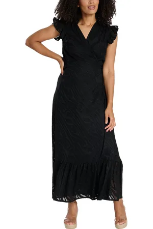 South Beach Jacquard Wrap Midi Dress