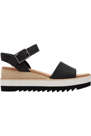 TOMS Diana Leather Platform Wedge Sandals