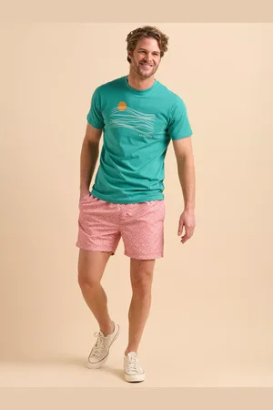 Brakeburn Cotton Regular Fit Painted Waves Graphic T-Shirt