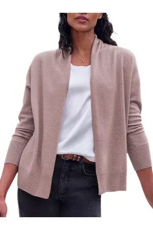 Pure Collection Open Neck Wool Rich Cardigan