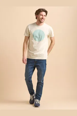 Brakeburn Cotton Regular Fit Short Sleeve Waves Graphic T-Shirt