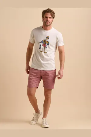 Brakeburn Cotton Regular Fit Short Sleeve Seagul Graphic T-Shirt