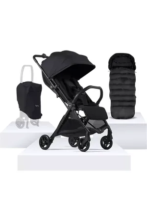 Silver Cross Jet 5 Pushchair, Footmuff, Raincover, Protective Sleeve and Bumper Bar Essential Bundle